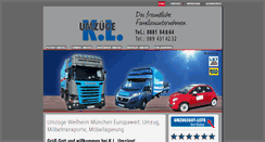 Desktop Screenshot of kl-umzuege.de